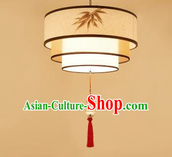 Traditional China Handmade Lantern Ancient Printing Bamboo Hanging Lanterns Palace Ceiling Lamp