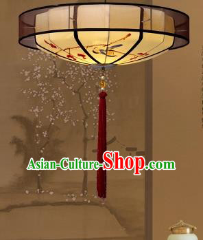 Traditional China Handmade Lantern Ancient Printing Parchment Hanging Lanterns Palace Ceiling Lamp