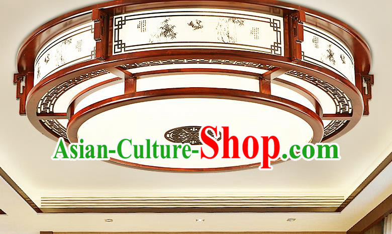 China Traditional Handmade Ancient Printing Bamboo Wood Lantern Palace Lanterns Ceiling Lamp