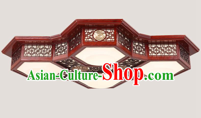 China Traditional Handmade Lantern Ancient Wood Lanterns Palace Ceiling Lamp