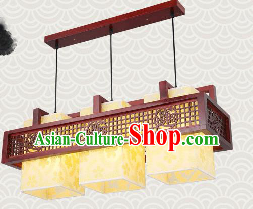 China Traditional Handmade Lantern Ancient Lanterns Palace Three-pieces Ceiling Lamp