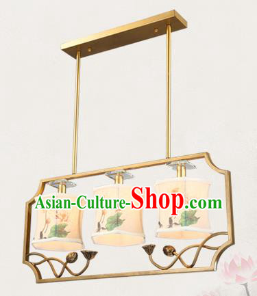 China Traditional Handmade Lantern Ancient Painting Lotus Lanterns Palace Ceiling Lamp