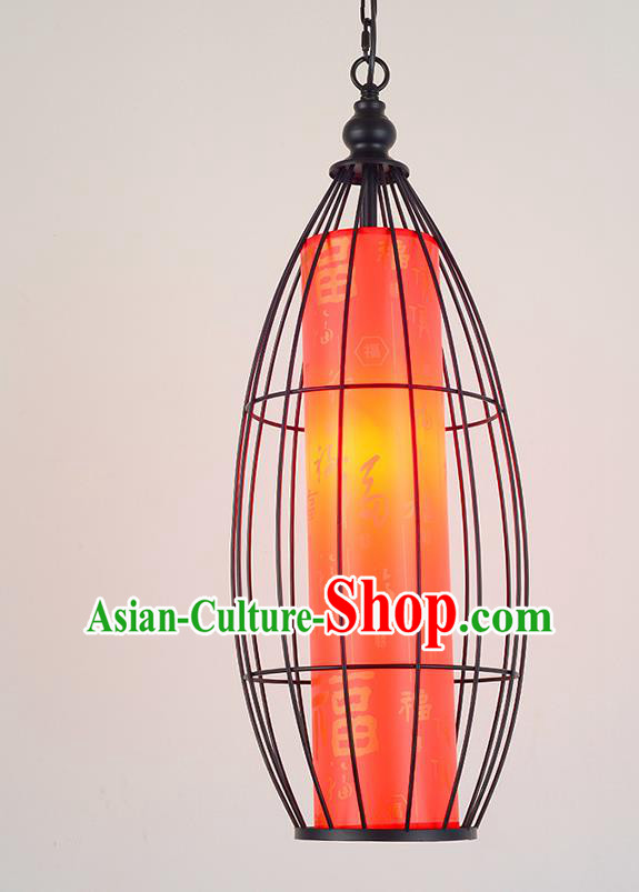Traditional China Handmade Red Hanging Lantern Ancient Lanterns Palace Ceiling Lamp