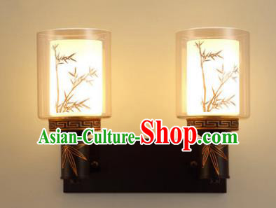 Traditional Asian China Style Printing Bamboo Lanterns Chinese Ancient Wall Lamp Palace Lantern