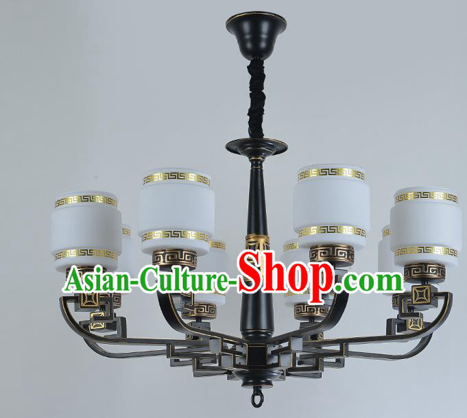 Traditional China Handmade Lantern Ancient Hanging Lanterns Palace Golden Ceiling Lamp