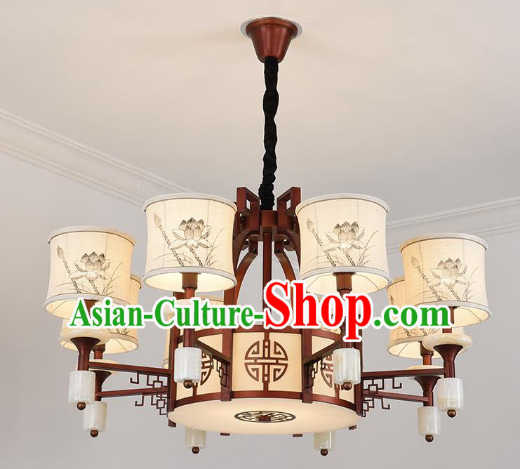 Traditional China Handmade Lantern Ancient Eight-pieces Hanging Lanterns Palace Ceiling Lamp