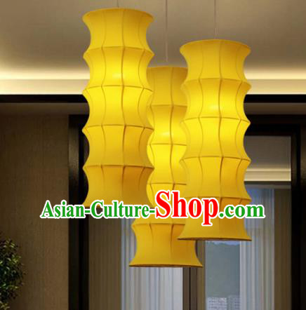 Traditional China Handmade Yellow Lantern Ancient New Year Hanging Lanterns Palace Ceiling Lamp