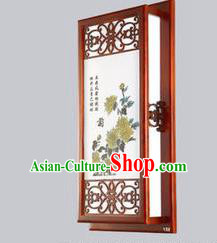 Asian China Handmade Wall Lanterns Traditional Chinese Ancient Lamp Printing Chrysanthemum Palace Lantern