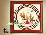 Asian China Handmade Wall Lanterns Traditional Ancient Square Lamp Printing Plum Blossom Palace Lantern