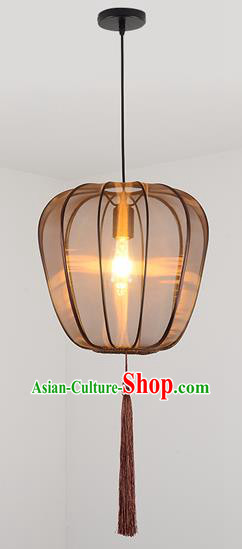 China Handmade Pumpkin Lantern Traditional Ancient Hanging Lanterns Palace Ceiling Lamp