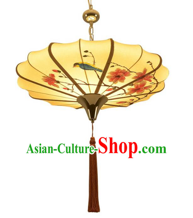 China Handmade Hanging Lantern Traditional Flowers Birds Lanterns New Year Palace Ceiling Lamp