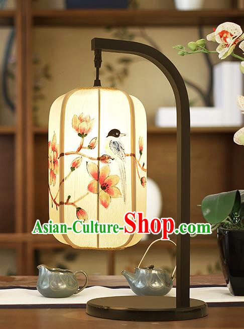 Asian China Style Lanterns Traditional Chinese Ancient Birds Flowers Desk Lamp Palace Lantern