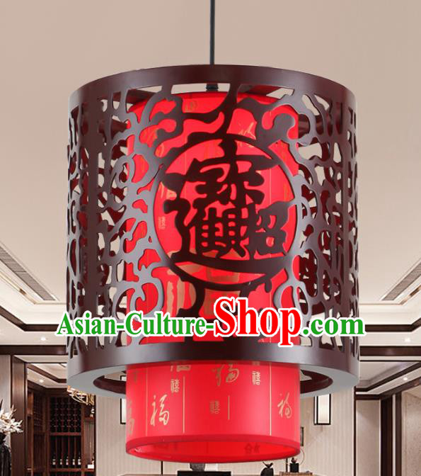 Asian China Handmade Red Parchment Lantern Traditional Ancient Ceiling Lamp Hanging Palace Lanterns