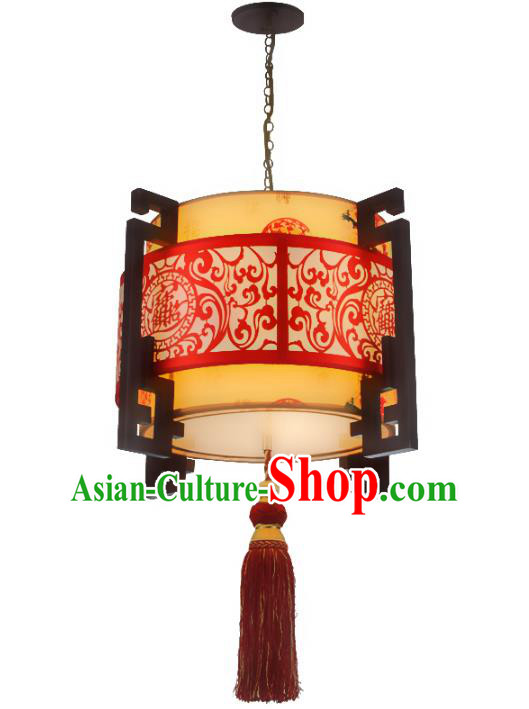 China Ancient Handmade Wood Hanging Lantern Traditional Ceiling Lamp Palace Lanterns