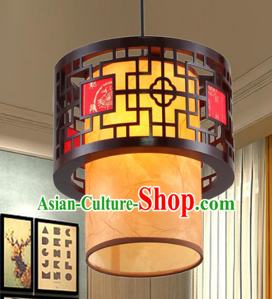 Chinese Handmade Wood Lantern Traditional Palace Ceiling Lamp Ancient Hanging Lanterns