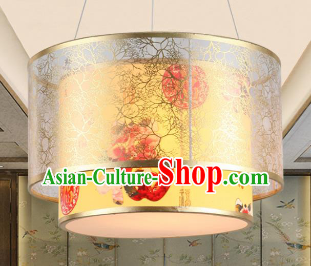 Chinese Handmade Printing Iron Lantern Traditional Palace Ceiling Lamp Ancient Hanging Lanterns