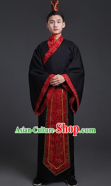 China Ancient Han Dynasty Swordsman Costume Theatre Performances Scholar Clothing for Men