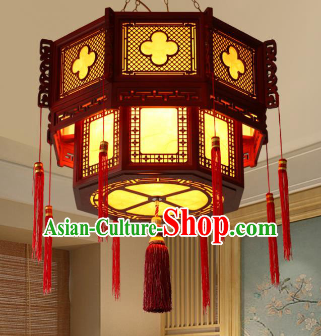 Chinese Handmade Wood Hanging Lantern Traditional Palace Ceiling Lamp Ancient Lanterns