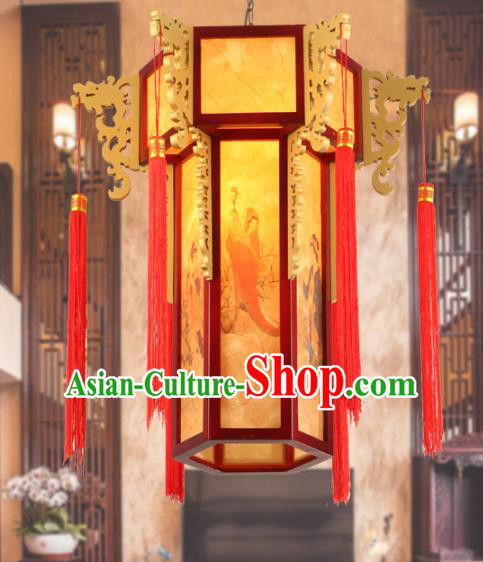 Chinese Handmade Printing Beauty Hanging Lantern Traditional Palace Ceiling Lamp Ancient Lanterns