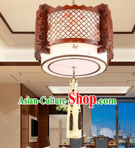 Chinese Handmade Hanging Lantern Traditional Palace Wood Ceiling Lamp Ancient Lanterns