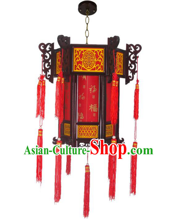 Chinese Handmade Palace Hanging Lantern Traditional Lantern Festival Ceiling Lamp Ancient Lanterns