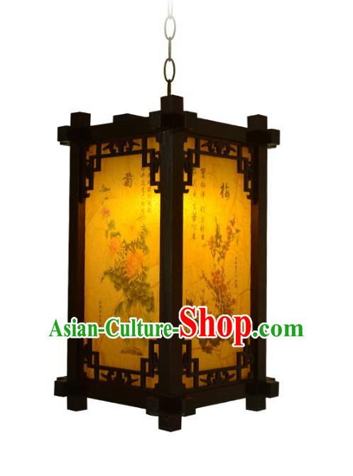 Chinese Handmade Palace Printing Hanging Lantern Traditional Lantern Festival Ceiling Lamp Ancient Lanterns