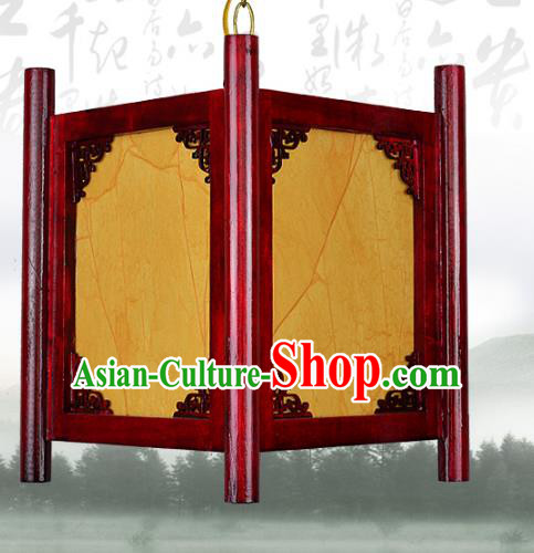 Chinese Handmade Palace Wood Lantern Traditional Parchment Hanging Lantern Ceiling Lamp Ancient Lanterns