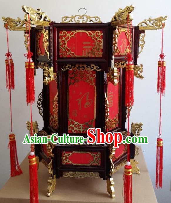 Chinese Handmade Red Palace Lanterns Traditional New Year Hanging Lantern