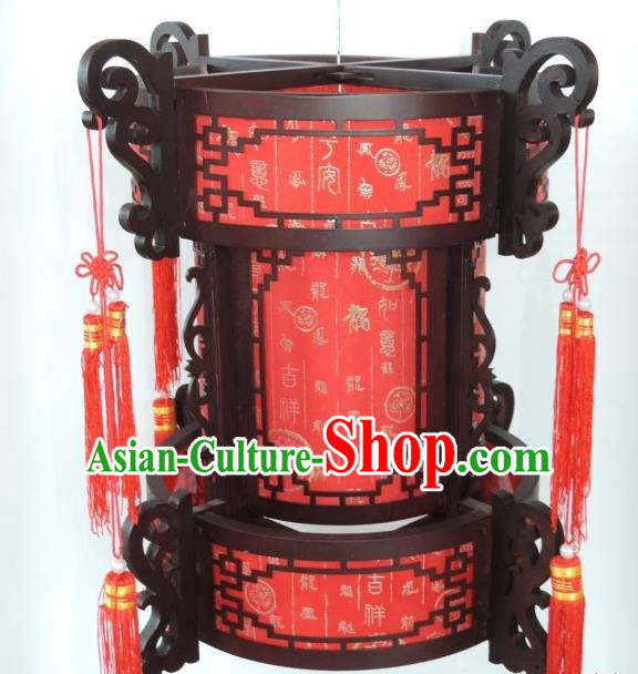 Chinese Ancient Handmade Wood Red Palace Lanterns Traditional Hanging Lantern