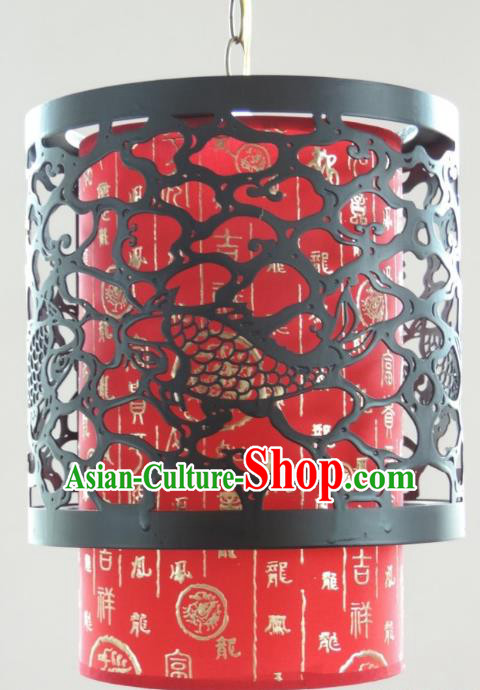 Chinese Ancient Handmade Wood Palace Lanterns Traditional Red Hanging Lantern