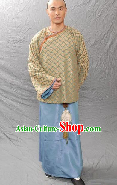 Chinese Qing Dynasty Author Li Yu Historical Costume Ancient Fictionist Clothing for Men