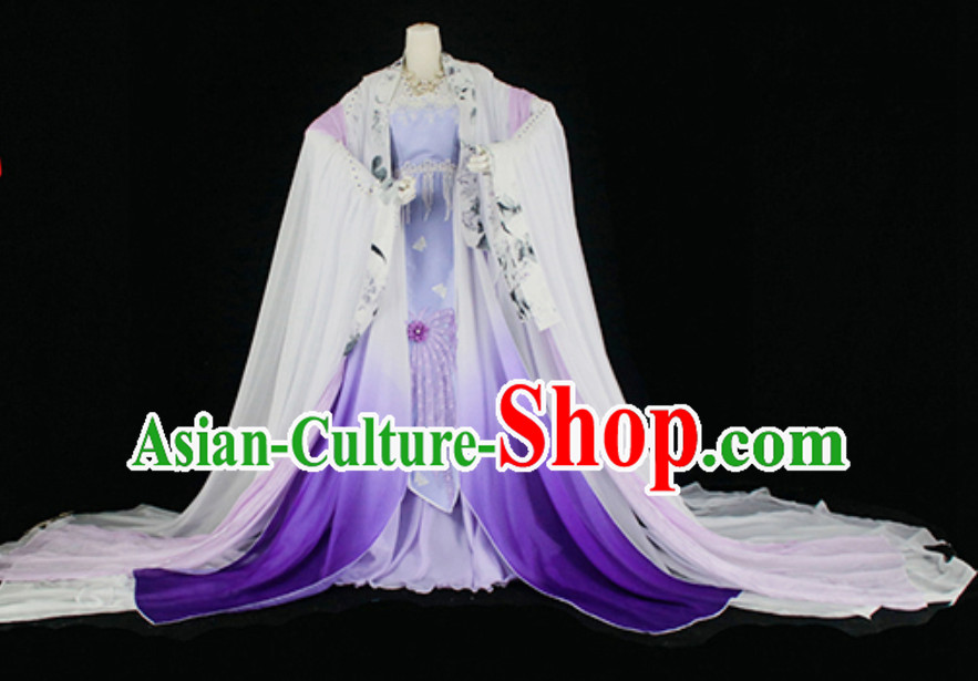 Top Purple China Empress Costume Chinese Imperial Costume Dramas Empress of China Palace Clothing Complete Set