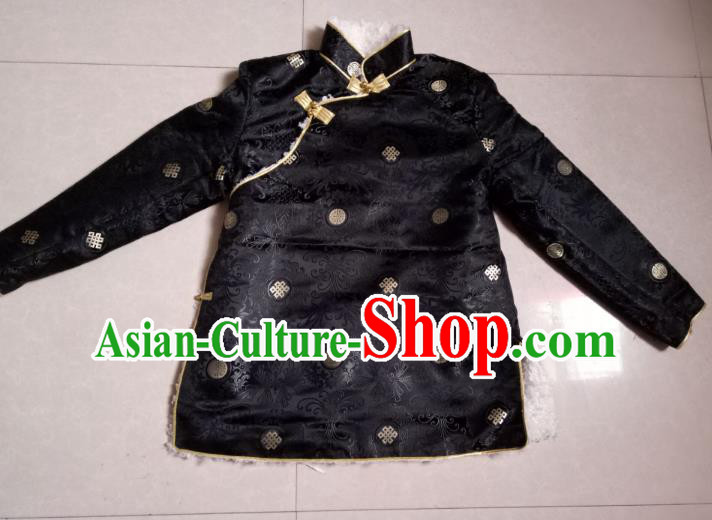 Traditional Chinese Zang Nationality Costume Cotton-padded Jacket, Tibetan Ethnic Minority Coat for Men