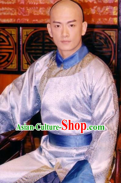 Chinese Qing Dynasty Wu Yingxiong Replica Costumes Ancient Erbprinz Historical Costume for Men