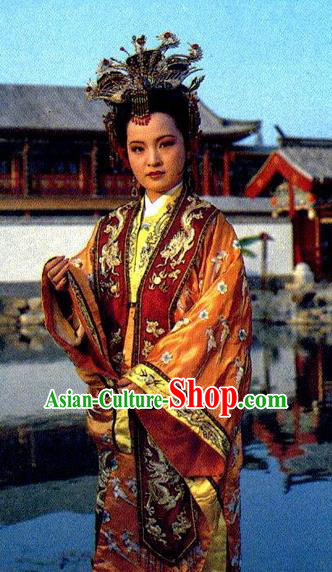 Chinese A Dream in Red Mansions Ancient Imperial Concubine Yuanchun Dress Replica Costumes for Women