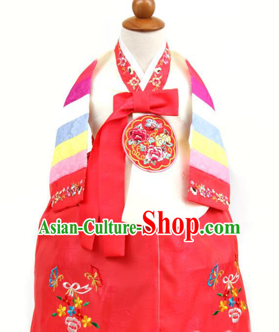 Korean Traditional White Hanbok Clothing Korean Children Fashion Apparel Hanbok Costumes for Kids