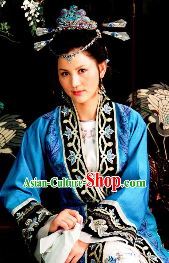 Chinese Ancient Novel Dream of the Red Chamber Young Mistress Wang Xifeng Costume for Women