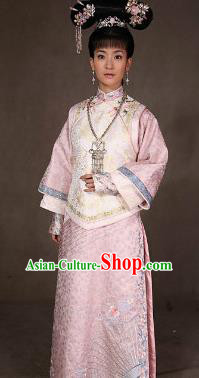 Chinese Ancient Qing Dynasty Manchu Princess Costume for Women