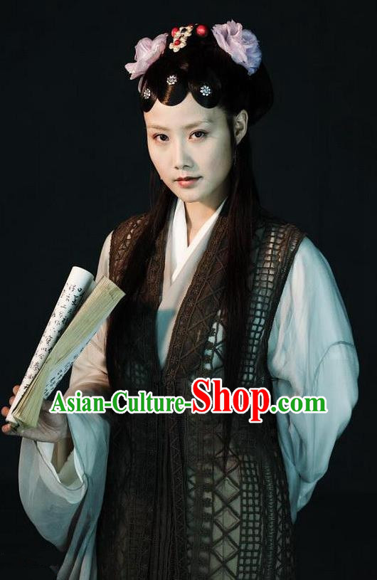 Chinese Ancient A Dream in Red Mansions Character Nobility Lady Jia Tanchun Costume for Women