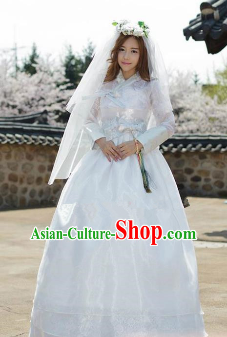 Top Grade Korean Traditional Palace Hanbok Ancient Wedding Blouse and Dress Fashion Apparel Costumes for Women