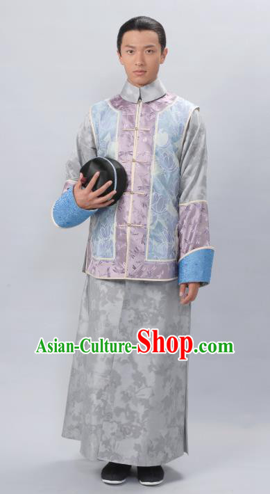 Traditional Chinese Ancient Qing Dynasty Manchu Prince Costume for Men