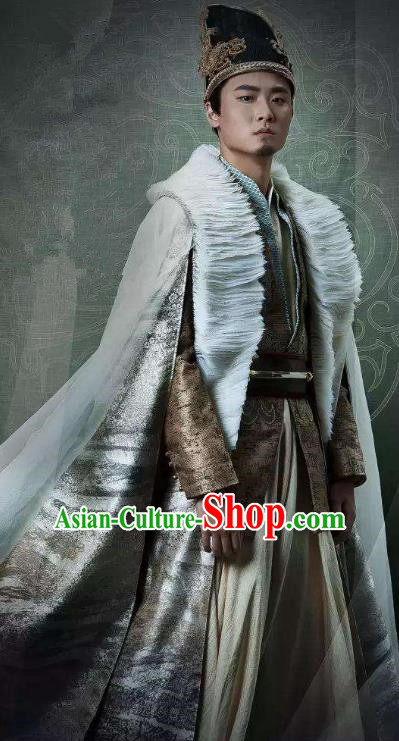 Traditional Chinese Ancient Ming Dynasty Emperor Zhu Qiyu Costume for Men