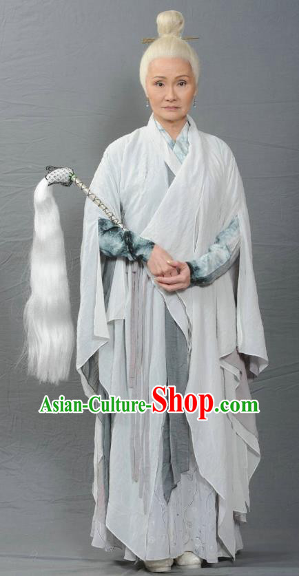 Ancient Chinese Ming Dynasty Swordswoman Taoist Nun Historical Costume for Women