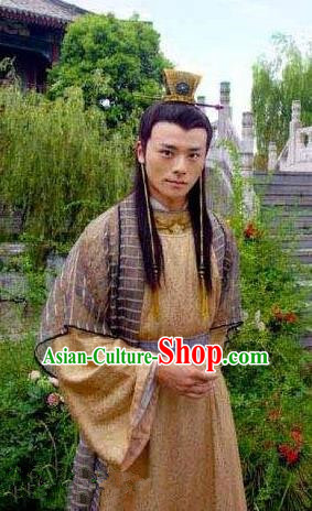 Ancient Chinese Ming Dynasty Emperor Zhu Youjian Embroidered Costume for Men