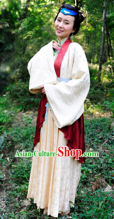 Chinese Ancient Ming Dynasty Courtesan Kou Baimen Historical Costume for Women