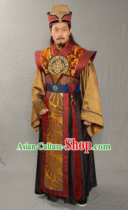 Ancient Chinese Ming Dynasty National Academy Prime Minister Embroidered Costume for Men