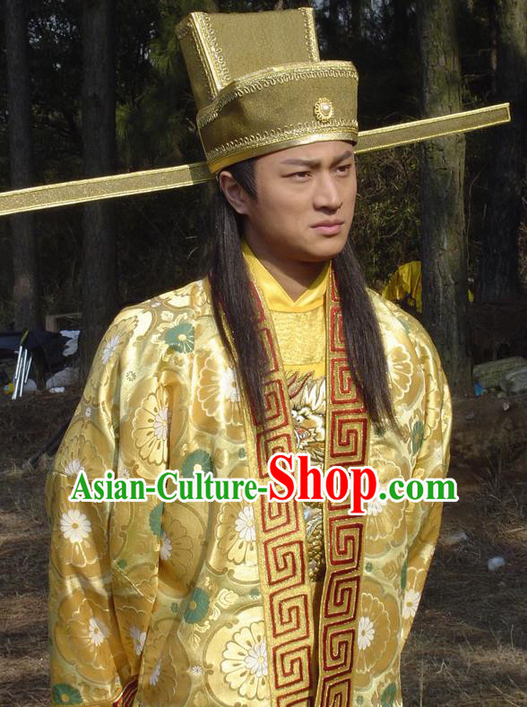 Chinese Ancient Song Dynasty Emperor Taizong Zhao Guangyi Replica Costume for Men