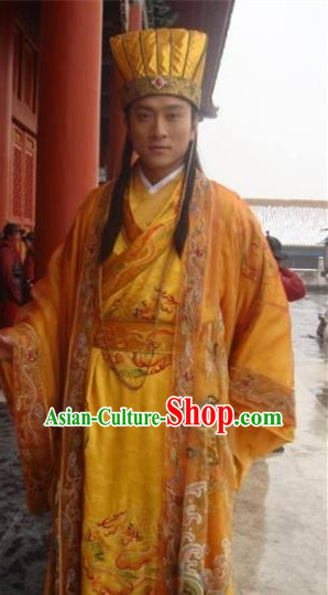 Chinese Ancient Song Dynasty Imperial Robe Emperor Renzong Zhao Zhen Replica Costume for Men