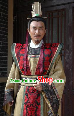 Chinese Ancient Song Dynasty Big Traitor Qin Hui Replica Costume for Men