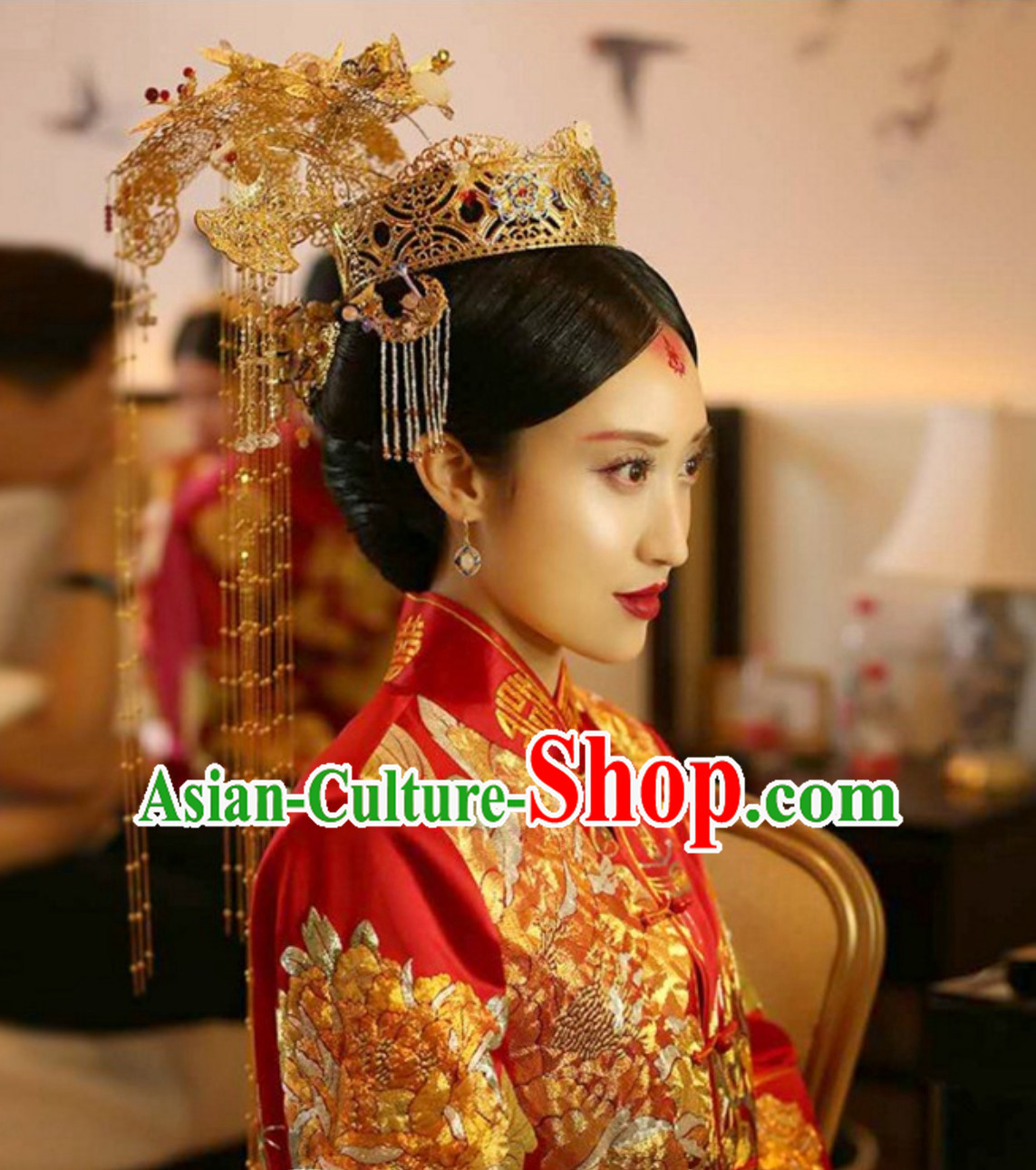 Chinese Classical Empress Wedding Bridal Hair Accessories Complete Set